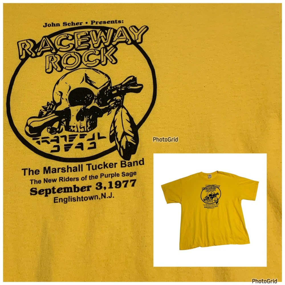 VTG 90s-Y2K Grateful Dead 1977 Englishtown Raceway Rock Graphic T-Shirt